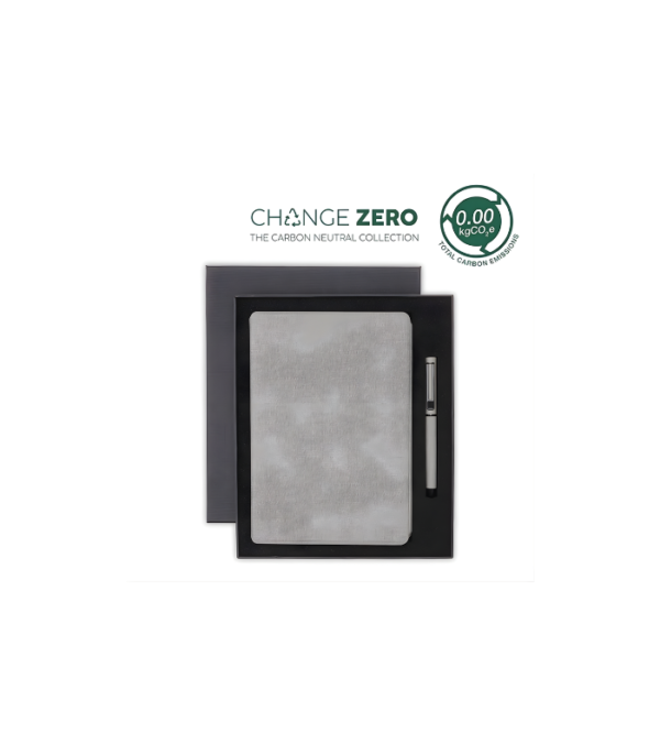 VARDIM - CHANGE ZERO Sustainable Gift Set with Refillable Notebook & Pen - Grey