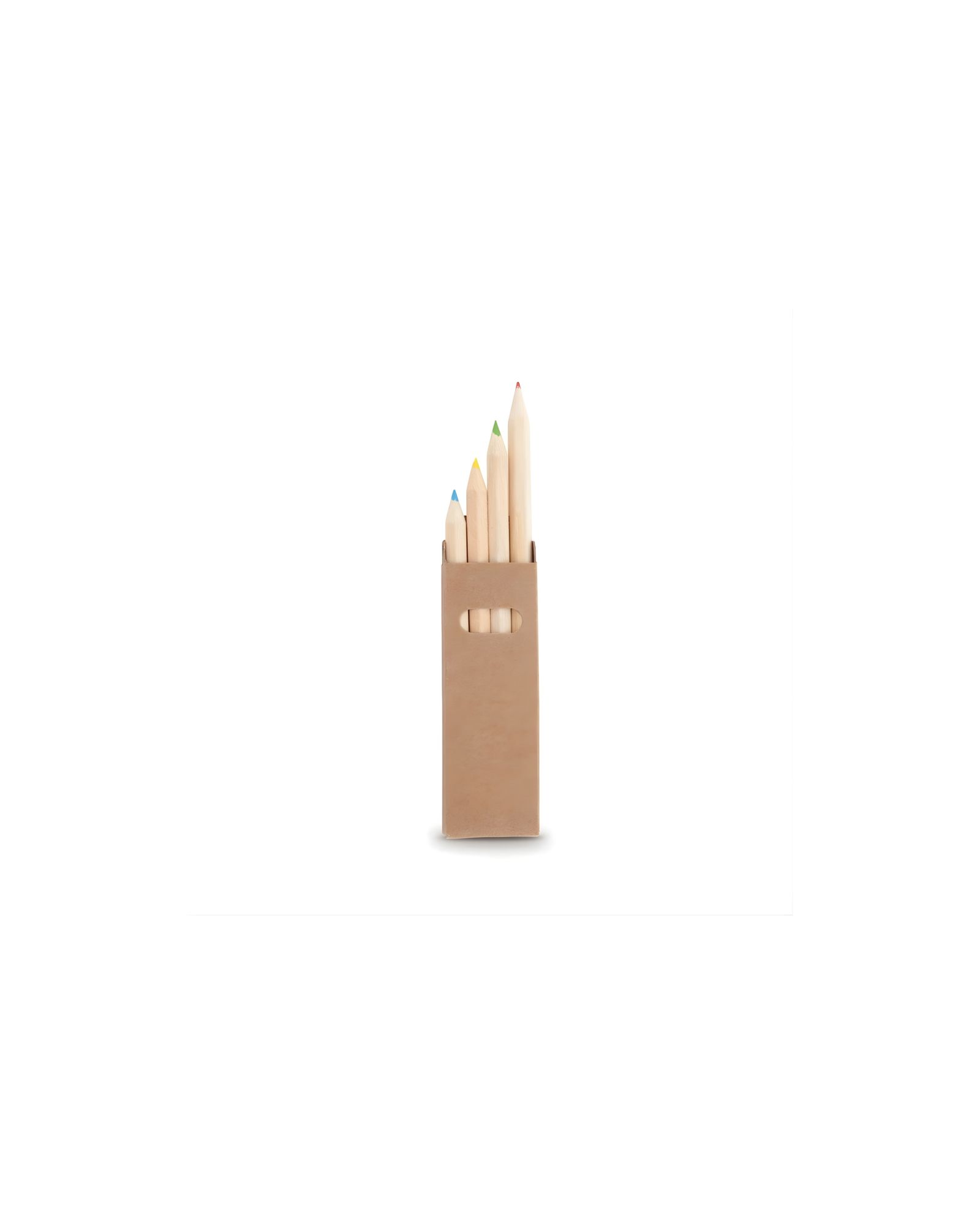 Set of 4 Wooden Pencils With Hexagonal Body