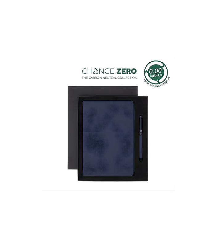 VARDIM - CHANGE ZERO Sustainable Gift Set with Refillable Notebook & Pen - Navy